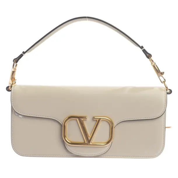 Schultertasche, in Beige, Leder, Valentino