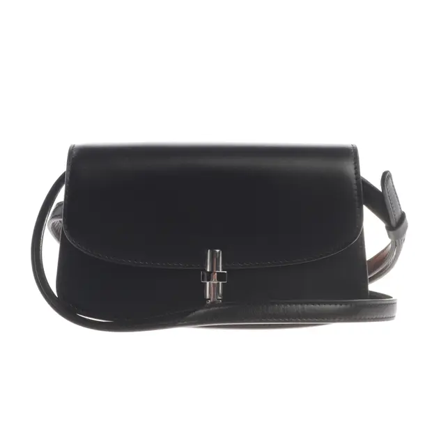 Borsa a cinture a tracolla, in Nero, Pelle, La fila