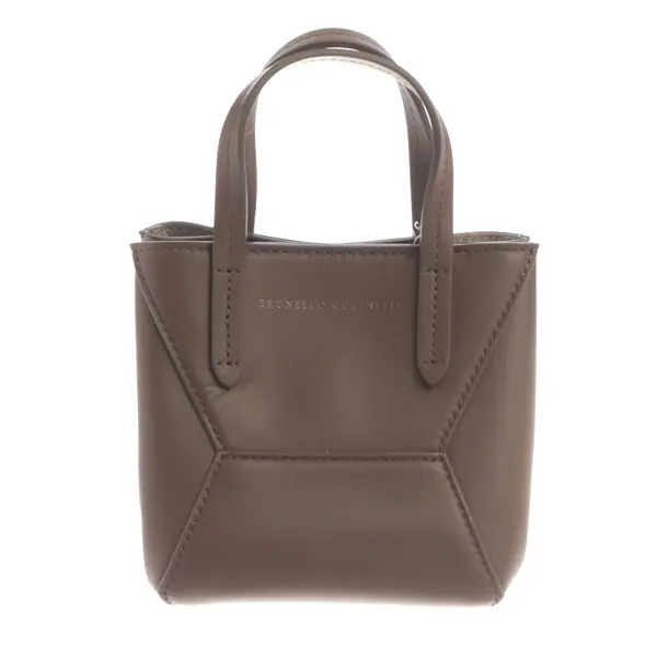 Abendtasche, in Braun, Leder, Brunello Cucinelli