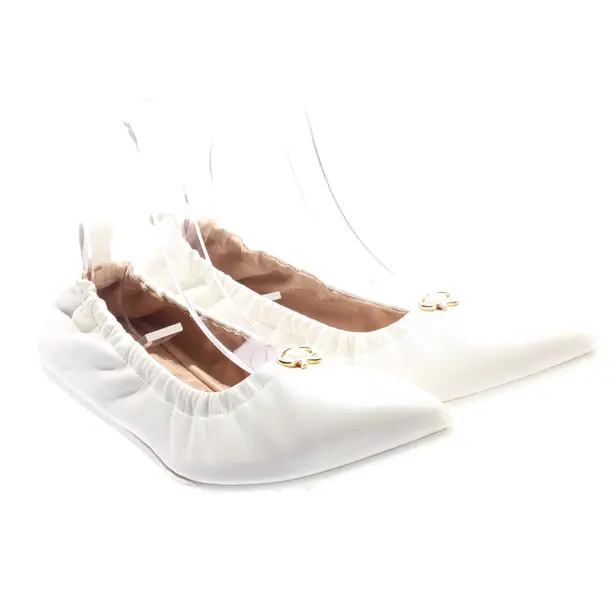 Ballet Flats, in White, Gianvito Rossi