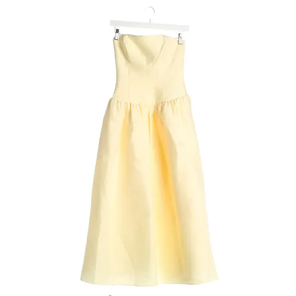 Cocktailkleid, in Pastellgelb, Polyester, self-portrait