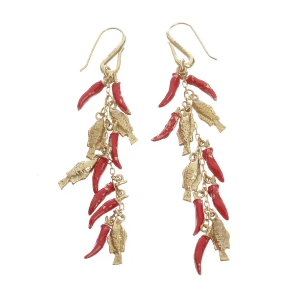 Earrings, in Gold, Metal (metallic, metallized), Alémais