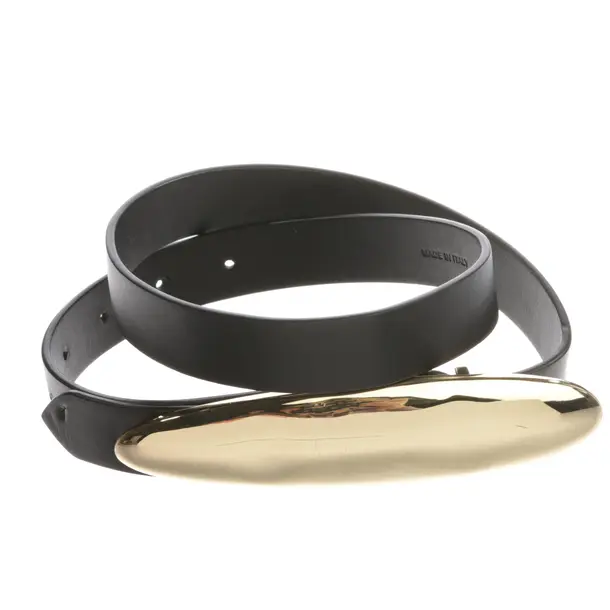 Belt, in Black, Leather, Amanu