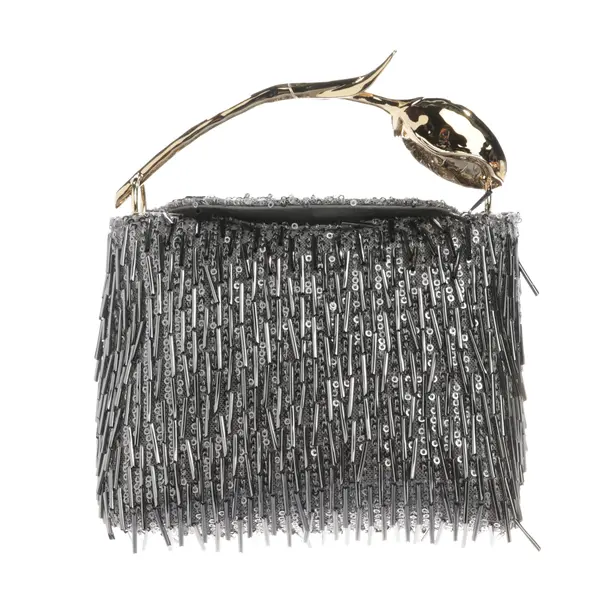 Abendtasche, in Grau, Baumwolle, Erdem