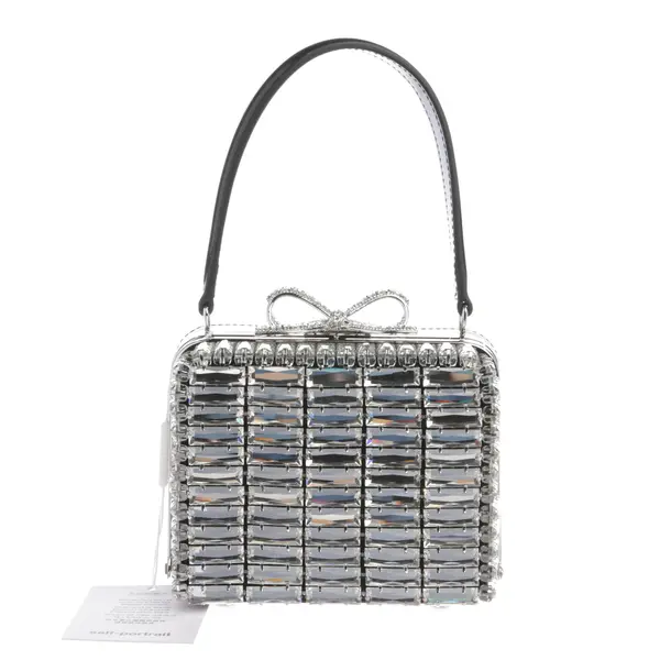 Abendtasche, in Silber, Polyamid, self-portrait