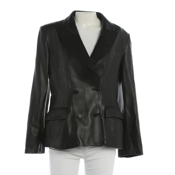 Giacca in pelle, in Nero, Pelle, Emporio Armani