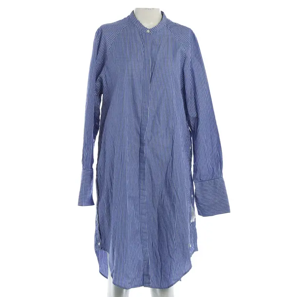 Dress, in Navy, Cotton, Closed