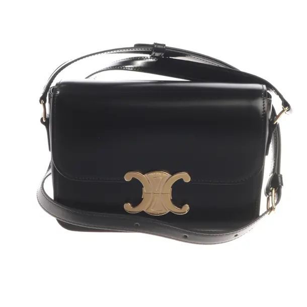 Shoulder Bag, in Black, Leather, Céline