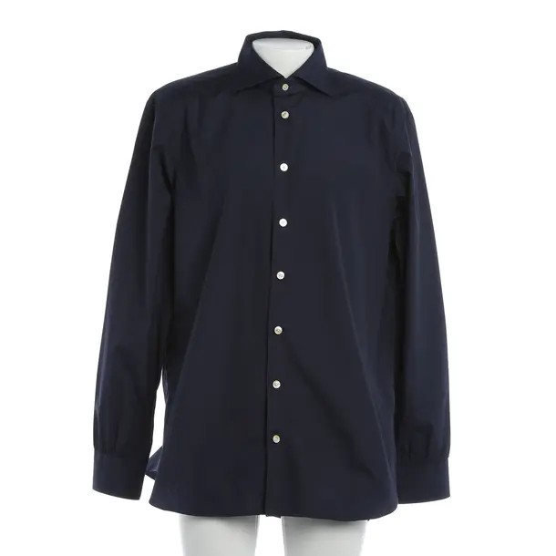 Hemd, in Navy, Baumwolle, Kiton
