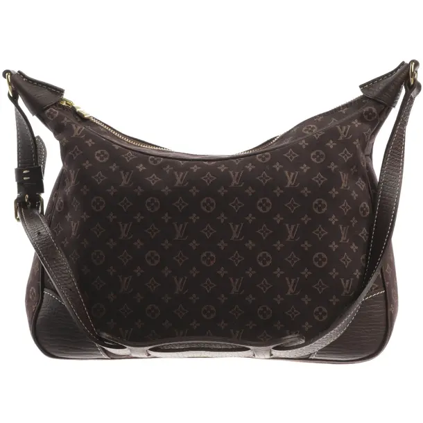 Schultertasche, in Dunkelbraun, Baumwolle, Louis Vuitton