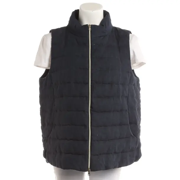 Weste, in Navy, Leinen, Herno