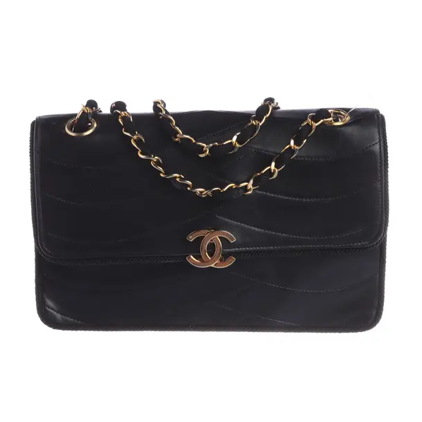 Schultertasche, in Schwarz, Leder, Chanel