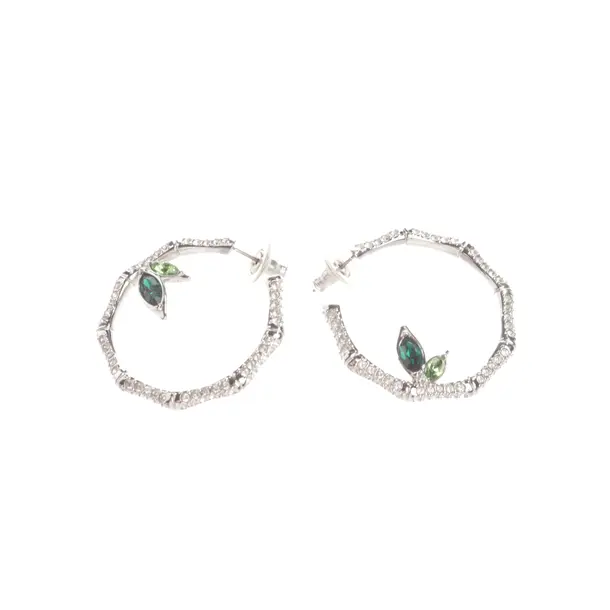 Earrings, in Silver, Metal (metallic, metallized), Swarovski