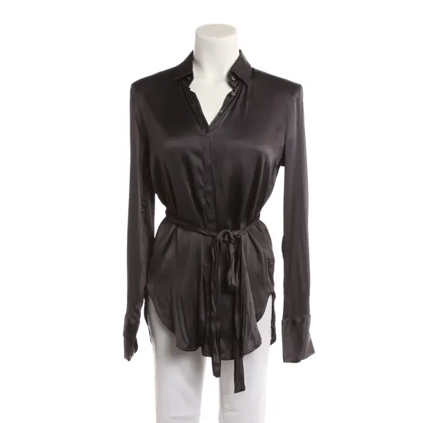 Bluse, in Grau, Seide, 0039 Italy