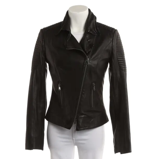 Giacca in pelle, in Nero, Pelle, Schyia