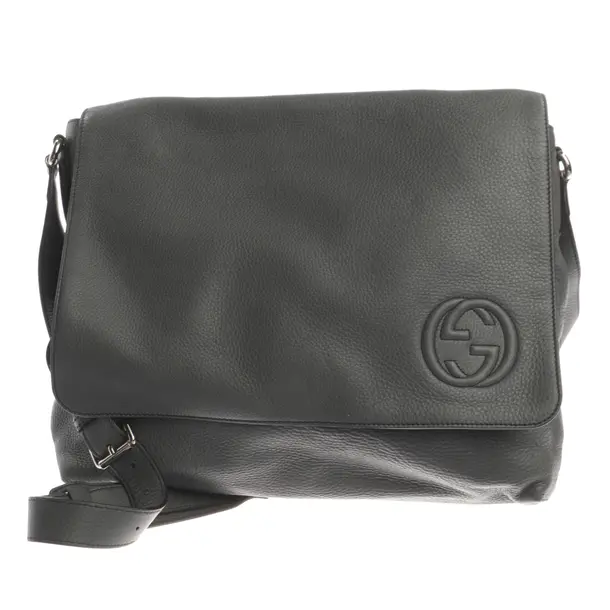 Cross Body Bag, in Gray, Leather, Gucci