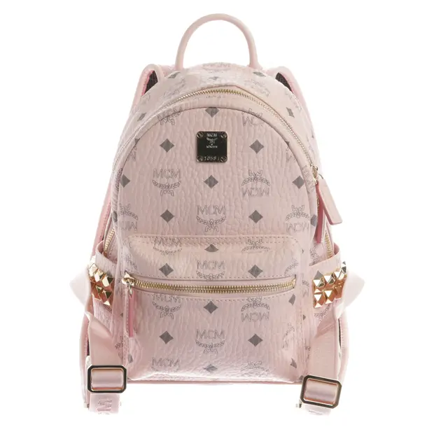 Rucksack, in Hellrosa, Leder, MCM