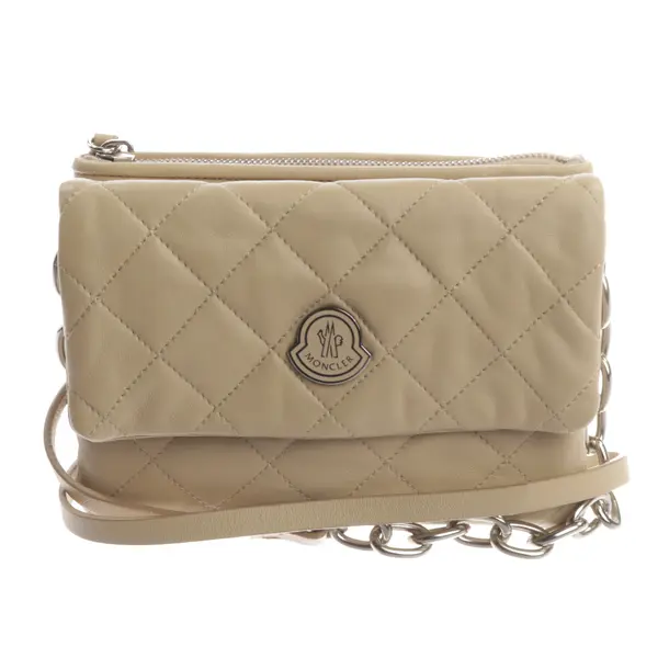 Abendtasche, in Beige, Leder, Moncler