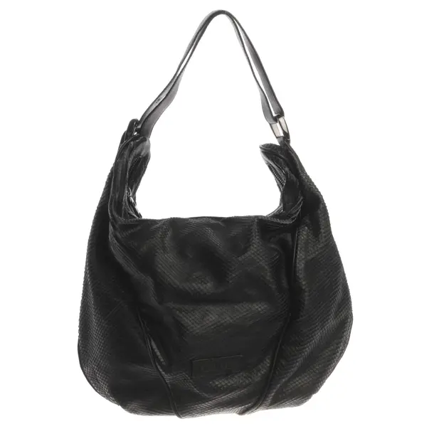 Schultertasche, in Schwarz, Leder, Strenesse