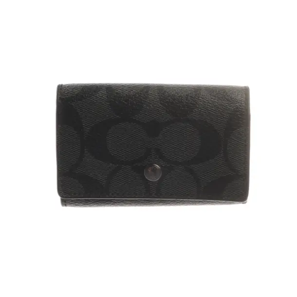 Key Holder, in Dark Gray, Leather, Coach