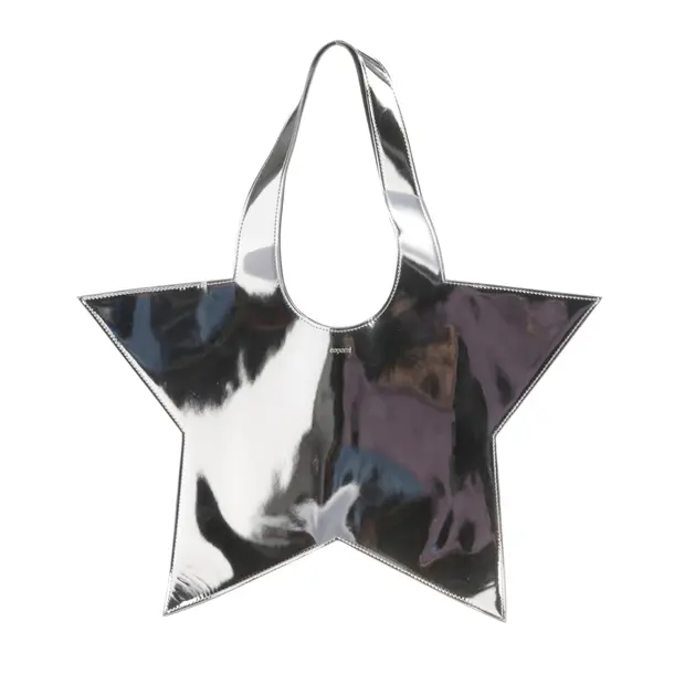 Handtasche, in Silber, Leder, Coperni