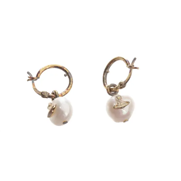 Ohrringe, in Gold, Metall (metallisch, metallisiert), Vivienne Westwood