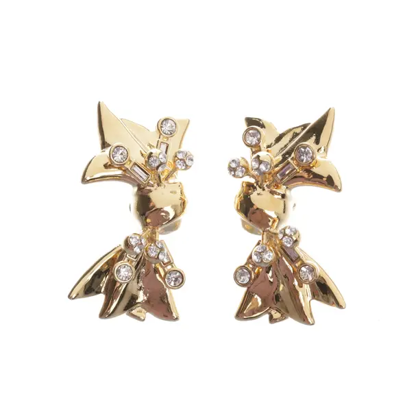 Earrings, in Gold, Metal (metallic, metallized), Oscar de la Renta