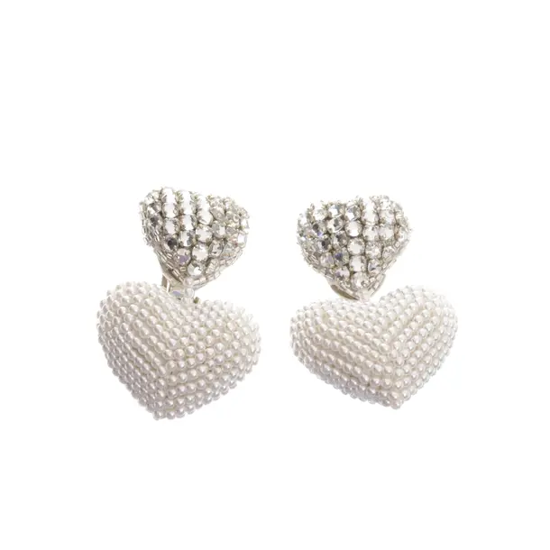 Earrings, in Silver, Metal (metallic, metallized), Oscar de la Renta