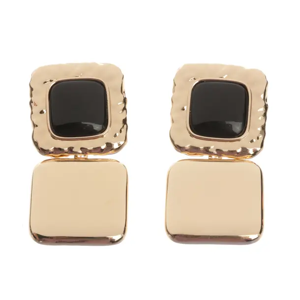 Earrings, in Gold, Metal (metallic, metallized), self-portrait