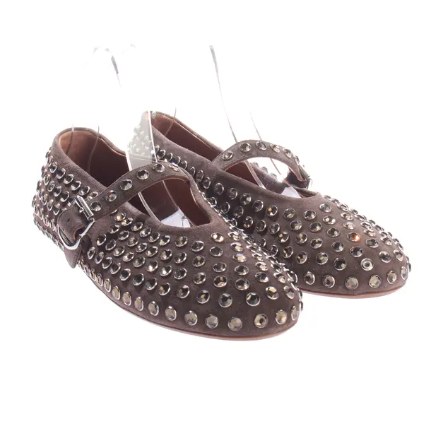 Ballet Flats, in Brown, Alaia