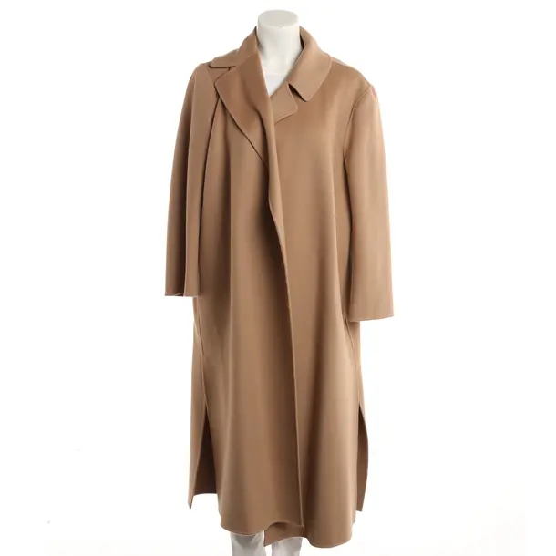 Mid-Season Coat, in Light Brown, Wool, Max Mara