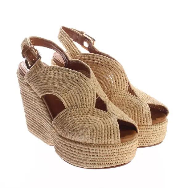 Wedges, in Hellbraun, Clergerie