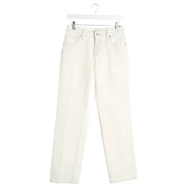 Straight Fit Jeans, in White, Cotton, 7 for all mankind