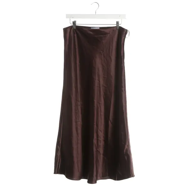 Skirt, in Dark Brown, Triacetate, Galvan London