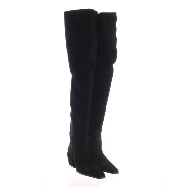 Overkneestiefel, in Schwarz, Paris Texas