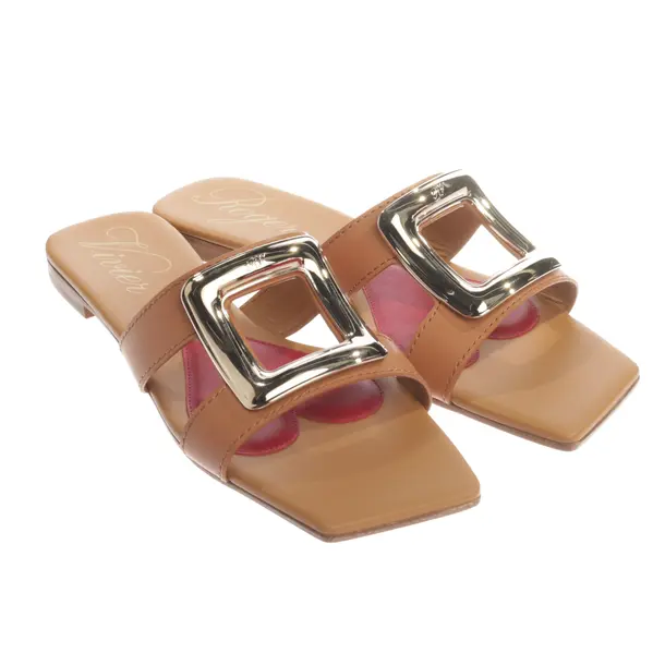 Sandalen, in Hellbraun, Roger Vivier