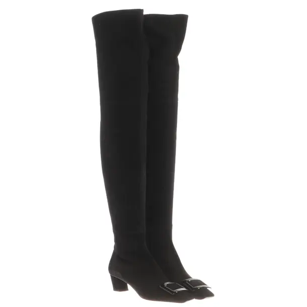 Overkneestiefel, in Schwarz, Roger Vivier