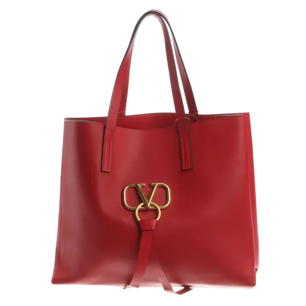 Shopper Bag, in Red, Leather, Valentino