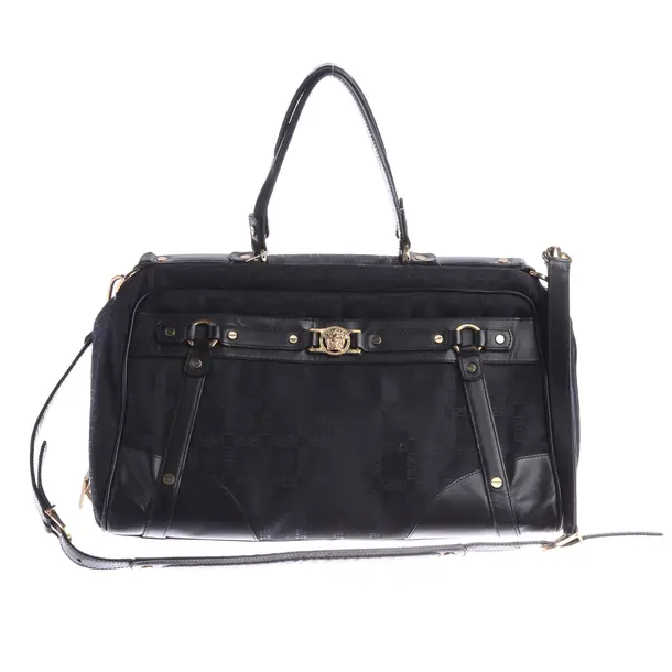 Handbag, in Black, Polyester, Versace