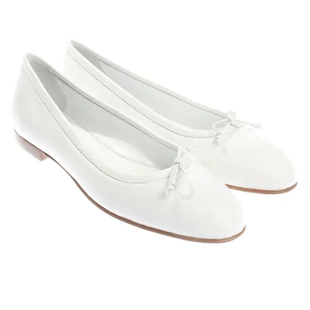 Ballet Flats, in White, Manolo Blahnik