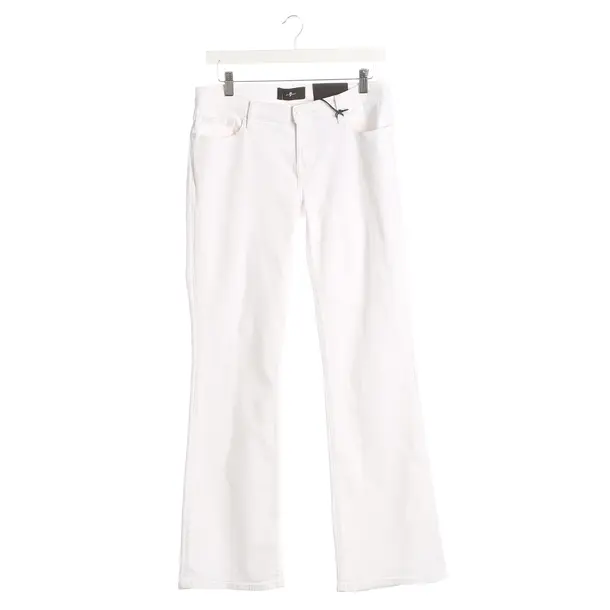 Jeans Straight Fit, in Weiß, Baumwolle, 7 for all mankind