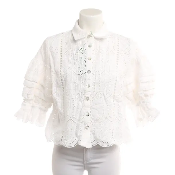 Blouse, in White, Cotton, Farm Rio