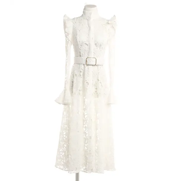 Cocktail Dress, in White, Polyester, Leo Lin