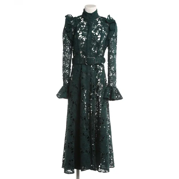 Cocktailkleid, in Dunkelgrün, Polyester, Leo Lin