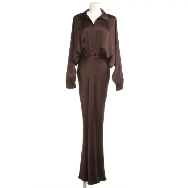 Cocktailkleid, in Dunkelbraun, Polyester, Norma Kamali
