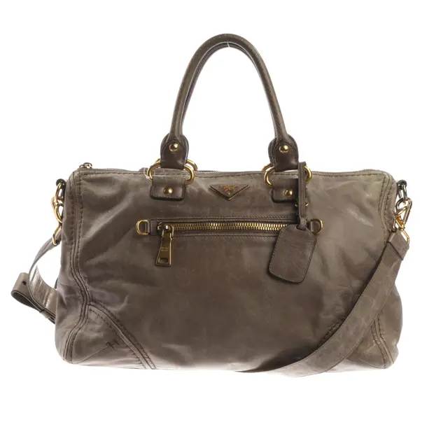 Handtasche, in Braun, Leder, Prada