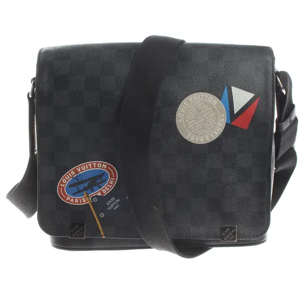 Cross Body Bag, in Black, Leather, Louis Vuitton