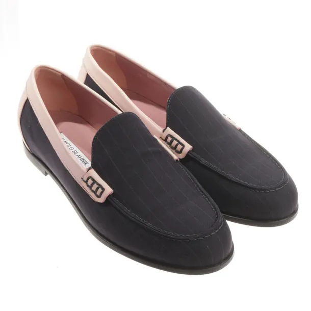 Loafers, in Navy, Manolo Blahnik