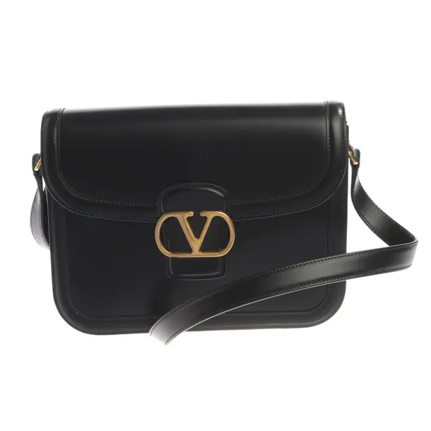 Schultertasche, in Schwarz, Leder, Valentino