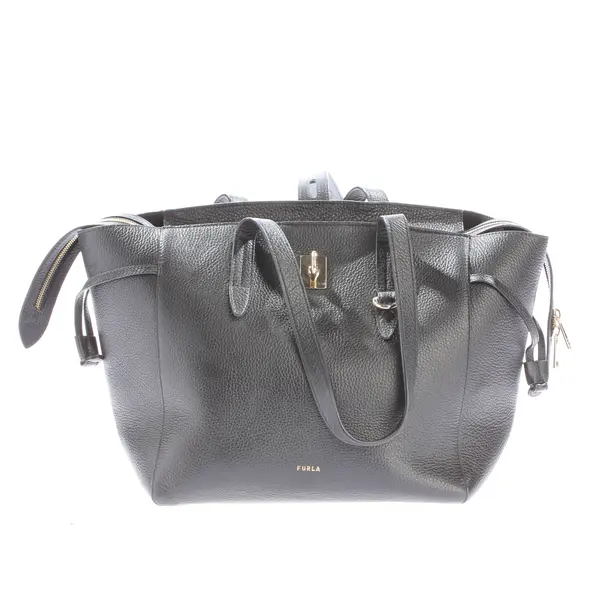 Schultertasche, in Schwarz, Leder, Furla